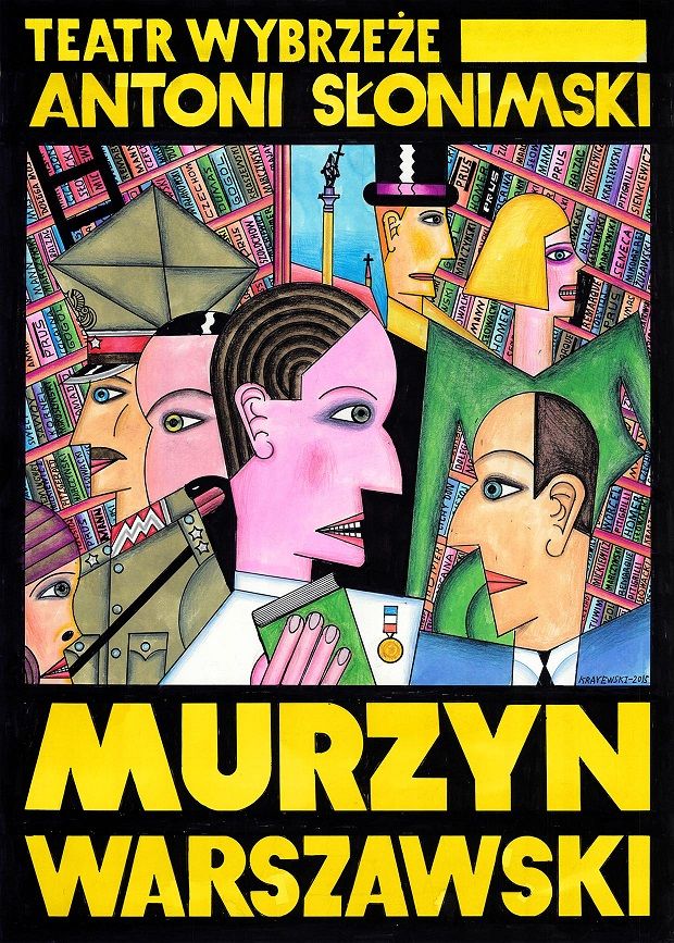 plakat do spektaklu autorstwa Andrzeja Krajewskiego
